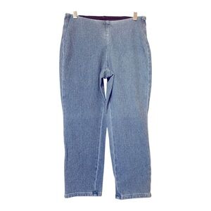 Kim Gravel Belle SZ 6P Capri Medium Wash Denim Pants Pull On